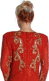Full Length Beaded Formal Dress back
