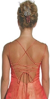Shimmering Organza A-line Formal Dress back
