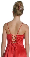 Rhinestones with White Insert A-Line Formal Dress back