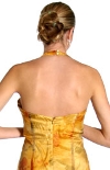 Double-Layered Halter Neck Printed Formal Dress back