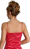 Spaghetti Straps Full Length Formal Quincenera Dress back