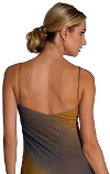 Two Tone Asymmetric Formal Dress back