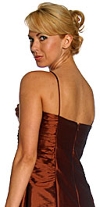Spaghetti Straps Ruched Taffeta Short Party Dress back
