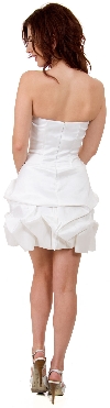 Ruche Bubble Party Dress back