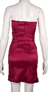 Strapless Shirred Fitted Cocktail Party dress back