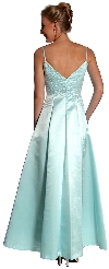 Boat Neck A-Line Beaded Classic Formal Prom Dress back in Aqua