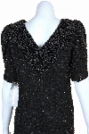 V-neck Vintage Style Mini Cocktail Dress With Pearls back