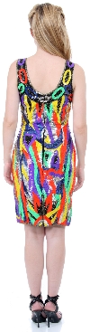 Fully Sequin Beaded Broad Strapped Vintage Cocktail Dress back