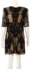 Multi-Colored Pattern Cocktail Dress back