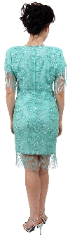 Fringed Fully Beaded Short Gown back