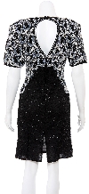 Night Sheels Hand Beaded Short Dress back