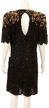 Short Sequin Formal Dress with Keyhole Back back