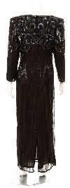 Full Length Sophisticated Evening Gown back