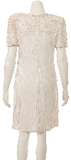 Tea Length Sequin Beaded Dress back in Ivory