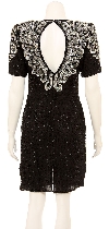 Beautiful Hand Beaded Formal Short Dress back