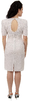 Sweetheart Neck Knee Length Beaded Cocktail Dress back