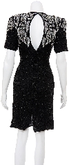 Hooks and Wings Hand Beaded Short Dress back