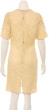 Oak Leaf Beaded Formal Dress back