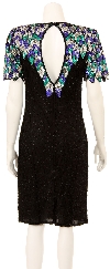 Keyhole Back Knee Length Sequined Formal Party Dress back