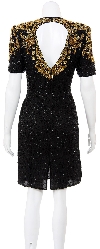 Falling Flowers Hand Beaded and Sequined Dress back