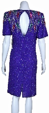 Round Neck Short Sequin Cocktail Dress back