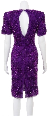 Bursting Flowers Hand Beaded and Sequined Dress back