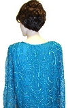 Full Sleeves Sequined Silk Chiffon Blouse back