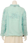 Flower Sequin Designed Long Sleeve Jacket back