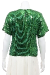 Fully Hand Sequined Pull Over Top back