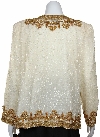 Hand Beaded Sequin Floral Print Jacket back