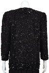Asymmetric Hand Beaded Jacket with Floral Border back