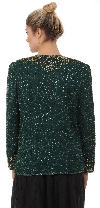 Round Neck Full Sleeves Beaded Jacket back