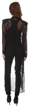 Full Length Sheer Long Jacket back