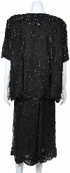 Two Piece Floral Print Sequin Dress back