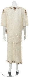 Plus Size Sequin Beaded Two Piece Formal Dress back