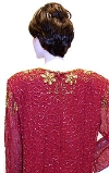 Full Beaded Sequin Formal Dress back