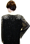 Full Beaded Sequin Formal Dress back