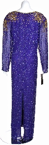V-Neck Floral Print Mother of the Bride Dress back