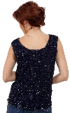Asymmetric Beaded Blouse back