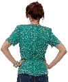 Short Sleeved Beaded Petal Pattern Design back