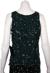 Broad Strapped Sequin Beaded Blouse back in Navy