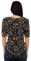 Elaborated Mosaic Detail Hand Beaded/Sequined Blouse back