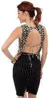 Sleevless Sequined Blouse with Knot Back back