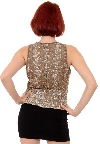 Sleeveless Sequined Blouse back