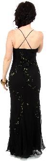 Two piece Full Length Beaded Formal Dress back without Jacket