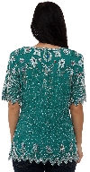 Celestial Hand Beaded/Sequin Blouse back