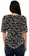 Upside Down Fans Design Hand Beaded/Sequin Blouse back