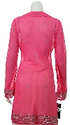 V-neck long Sheer blouse with full sleeves back