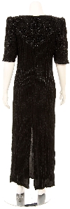 Floral Designed Fully Sequined Evening Gown back