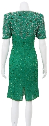 Floating Drops Hand Beaded and Sequined Dress back